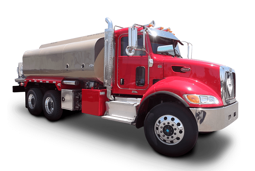 truck works fuel truck front angle