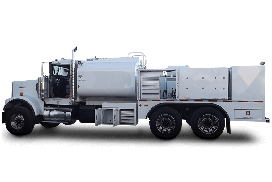 Truck Works lube and fuel truck side